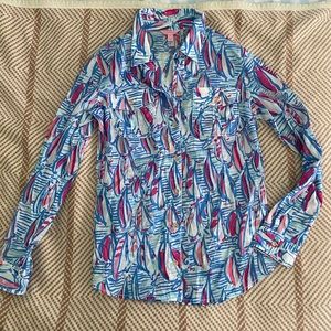 Lilly Pulitzer sail boat button down